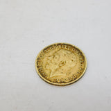 King George V .925 Silver Gilded Threepence Coin Antique 1920