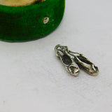 Sterling Silver Ballerina Shoes Slippers Charm Pendant Vintage c1970