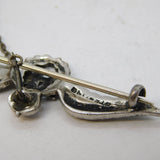 WWII Sterling Silver, Marcasite & Enamel RAF Sweetheart Brooch Antique