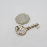 Sterling Silver 21st Birthday Key Charm Pendant Vintage c1970s