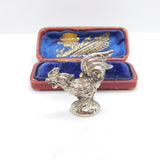 Silver Plated Chicken Figurine or Paperweight Vintage c1970