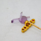 Victorian 18ct Gold, Ruby, Diamond & Amethst 'Manus Dei' Stick Pin Antique
