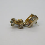 Sterling Silver Rustic Caravan With Fortune Teller Inside Charm Vintage c1970
