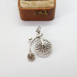 Sterling Silver Nuvo Pennyfarthing Bicycle Charm Pendant Vintage c1970