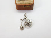 Sterling Silver Nuvo Pennyfarthing Bicycle Charm Pendant Vintage c1970