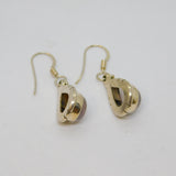 Pair of Sterling Silver Moonstone Peardrop Hook Drop Earrings Modern c1990