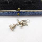 Sterling Silver Winged Cupid God of Love Charm Pendant Vintage c1970