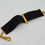 Victorian 9ct Yellow Gold Short Buckle Form Mourning Bracelet Antique c1880