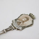 King George V Sterling Silver & Enamel Coronation Teaspoon Antique Birmingham