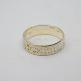Sterling Silver "Vous Et Nul Autre" French Wedding Band Antique c1930 Size L