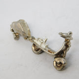 Sterling Silver Opening Vespa Motorbike Charm Pendant Vintage c1970