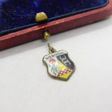 Sterling Silver Werdohl Enamel Charm Pendant Vintage c1970