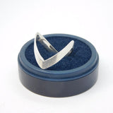 Sterling Silver ZigZag Wishbone Ring Vintage c1970 Size M 1/2