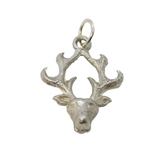 Sterling Silver Stag Deer Charm Pendant Vintage c1970
