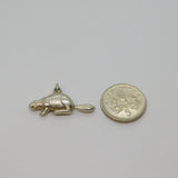 Sterling Silver Beaver Charm Pendant Vintage c1970