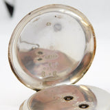 19th Century Swiss .935 Silver & Enamel Ladies Pocket Watch & Key Antique