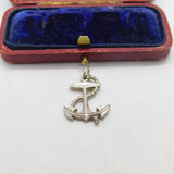 Sterling Silver Marine Anchor of Hope Charm Pendant Vintage c1970
