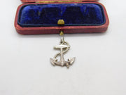 Sterling Silver Marine Anchor of Hope Charm Pendant Vintage c1970