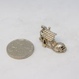 Sterling Silver House in the Shoe Charm Pendant Vintage c1970