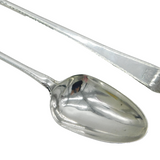 George III Sterling Silver Pair of Crested Basting Spoons Antique 1769 London