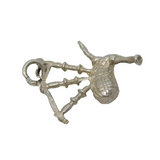 Sterling Silver Bagpipes Charm Pendant Vintage c1970