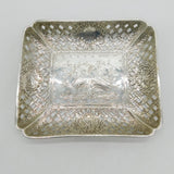 George III Sterling Silver Bird & Flower Pattern Fruit Basket Antique 1799