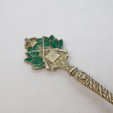 Sterling Silver & Enamel Rifle Shooting Teaspoon Antique 1914 Birmingham