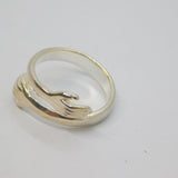Sterling Silver Fede/Gimmel Wrap-Around Dress Ring Vintage c1970 Size K