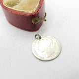 Sterling Silver Threepence Queen Victoria Charm Pendant 1874