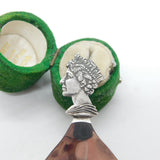 Elizabeth II Sterling Silver Silver Jubilee Tea Caddy Spoon Vintage 1977