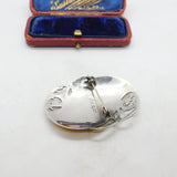 Sterling Silver & Unusual Yellow Niello Enamel Siam Goddess Brooch Antique