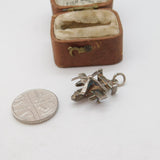 Sterling Silver Helicopter Charm Pendant Vintage c1970