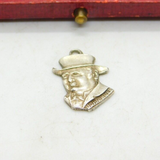 Sterling Silver John Bull 'The Englishman' Charm Pendant Vintage c1970
