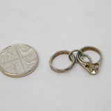 Sterling Silver Wedding & Engagement Ring Charm Pendant Vintage c1970