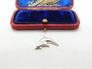 Sterling Silver Fun Leaping Dolphin Charm Pendant Vintage c1970
