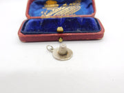 Sterling Silver Pilgrims Hat Charm Pendant Vintage c1970