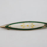Sterling Silver Colourful Enamel Floral Brooch Antique 1912 Birmingham
