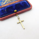 Sterling Silver Gilt Cross Crucifix Charm Pendant Vintage c1970
