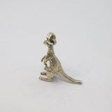 Sterling Silver Kangaroo With Joey Charm Pendant Vintage c1970