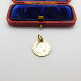 Sterling Silver Edward VII Threepence Coin Charm Pendant Vintage 1909
