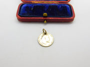 Sterling Silver Edward VII Threepence Coin Charm Pendant Vintage 1909