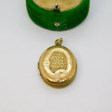 Victorian 9ct Gold Back & Front Buckle Form Sweetheart Locket Antique c1890