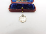 Sterling Silver Threepence Coin Charm Pendant Antique 1921
