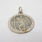 Sterling Silver St Christopher Travel Charm Pendant Vintage c1970s