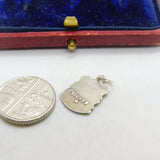 Sterling Silver and Enamel Great Yarmouth Shield Charm Pendant Vintage c1970