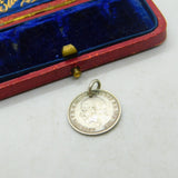 Authentic Three Pence Coin Charm Pendant George V 1935