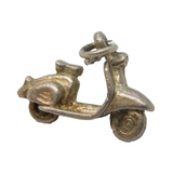 Sterling Silver Vespa Motorbike Charm Pendant Vintage c1970