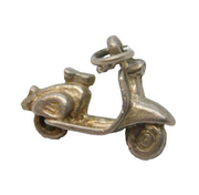 Sterling Silver Vespa Motorbike Charm Pendant Vintage c1970
