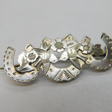 Victorian Sterling Silver Aesthetic Horseshoe Brooch Antique 1899 Birmingham