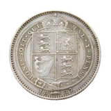 Queen Victoria Sterling Silver Jubilee Shilling Coin Antique 1887 Very Fine